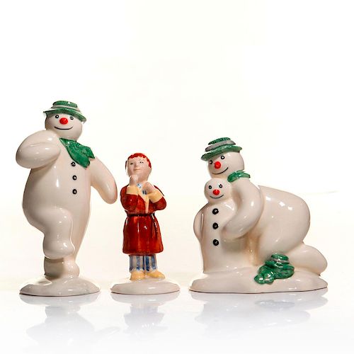 3 ROYAL DOULTON FIGURINES, SNOWMAN GIFT COLLECTION