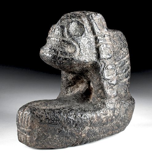 Rare & Important Taino Stone Figure - Seated Zemi