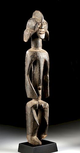 Early 20th C. African Mumuye Wood Ancestral Figure