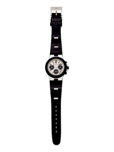 Bvlgari, Aluminum Ref. AC.38TA 'Diagano' Chronograph Wristwatch