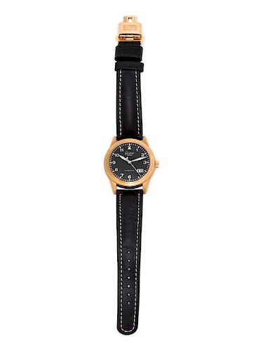 Glashutte, 18K Yellow Gold 'Navigator' Wristwatch