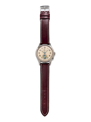 Heuer for Abercrombie & Fitch, Stainless Steel Chronograph 'Solunar' Wristwatch