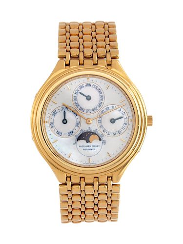 Audemars Piguet, 18K Yellow Gold 'Quantieme Perpetual Calendar' Wristwatch