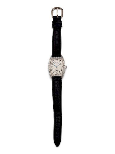 Franck Muller, 18K White Gold and Diamond Ref. 1750S6PM 'Cintree Curvex' Wristwatch, Circa 1999