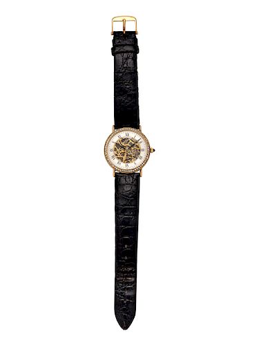 Breguet, 18K Yellow Gold and Diamond Skeleton Wristwatch