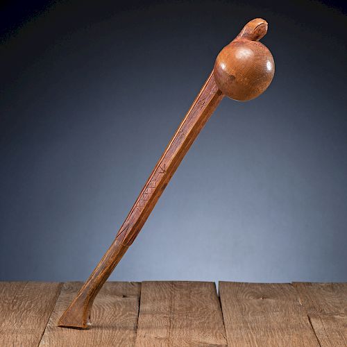 Lenape Decorated Ball Club, Deaccessioned from the Moravian Historical Society, Pennsylvania