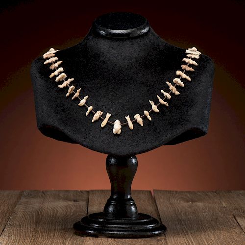 Peter and Dinah Gasper (Zuni, 20th century) Carved Fetish Necklace