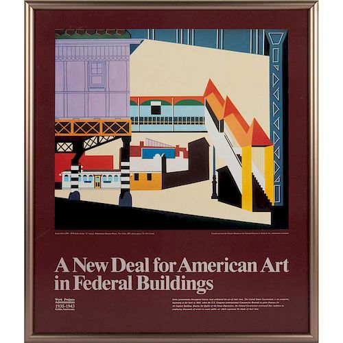INDUSTRIAL ART, FRAMED MUSEUM POSTER, REPRODUCTION AFTER FRANCIS CRISS