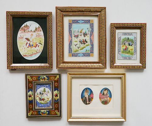 5 Framed paintings