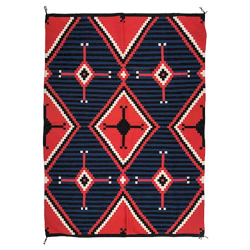 Mary Begay (Dine, 20th century) Navajo Moki-Style Third Phase Chief's Blanket / Rug, From the Robert B. Riley Collection, Illinois