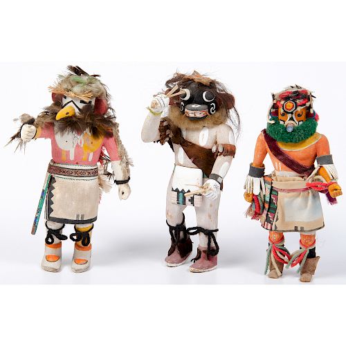 Hopi Palakwayo (Red Hawk), Chaveyo (Ogre) and Kipok (War Leader) Katsinas, From the Harriet and Seymour Koenig Collection, New York