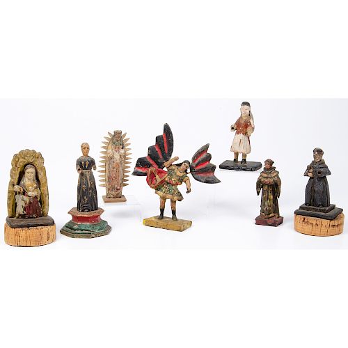 Miniature Spanish Colonial Style Bultos, From the Collection of Michael and Juanita Eagle to Benefit a Midwestern Museum