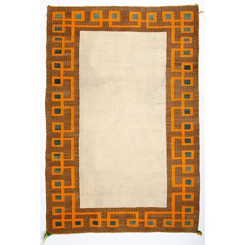 Navajo Double Saddle Blanket / Weaving / Rug, From the Stanley Slocum Collection, Minnesota 