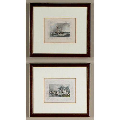 2 VICTORIAN ENGRAVED PRINTS, WILLIAM TOMBLESON, 1834