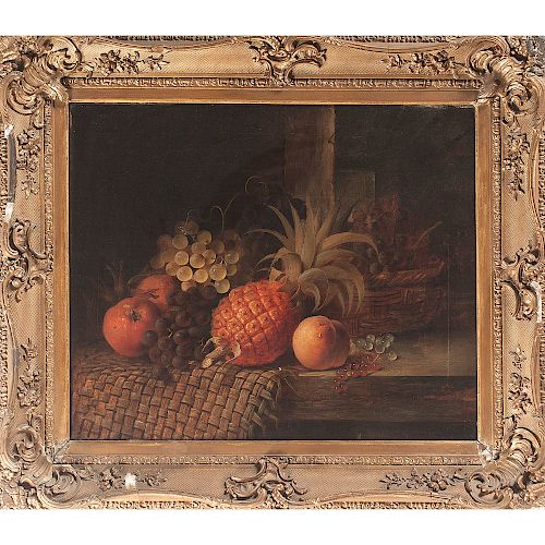 Still Life with Pineapple, Monogrammed