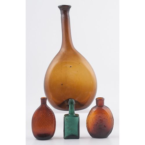 Early Amber Glass Bottles, PLUS