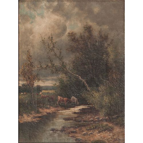 Oil on Canvas Landscape, Signed Hays