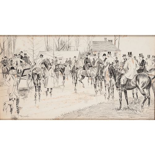 Equestrian Pen Sketch by Fred Whiting