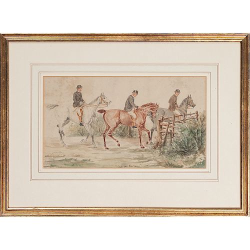 English School, Equestrian Watercolor