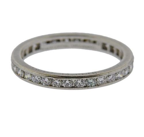 Tiffany &amp; co Platinum Diamond Eternity Wedding Band Ring