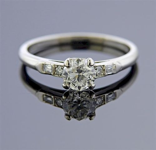 Cartier Palladium Diamonds Engagement Ring