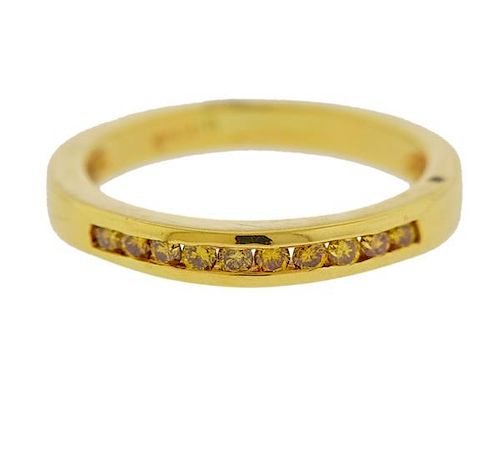 Birks 18K Gold Fancy Diamond Half Band Ring