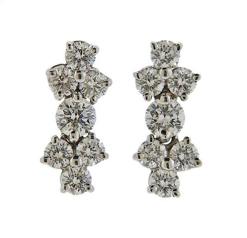 Tiffany &amp; Co Platinum Diamond Earrings 