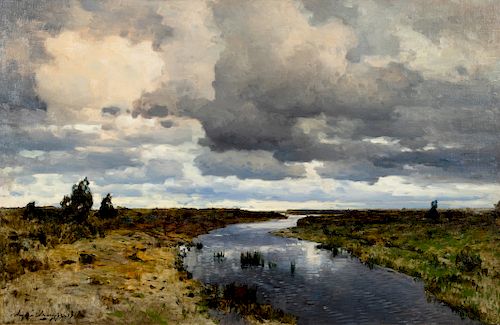 
Andrei Nikolaevich Shilder
(Russian,  1861 - 1919)
Landscape with Stream, 1918