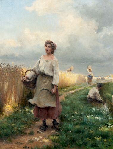 Georges Laugee 
(French, 1853-1937)
Untitled (The Wheat Harvest)
