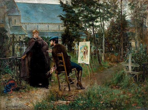 Henry Bacon
(American, 1839-1912)
Artist in the Garden, 1883