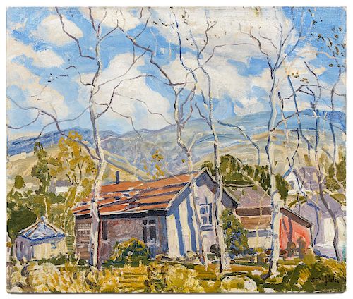 Walter Elmer Schofield
(American, 1866-1944)
Untitled (Landscape with Barn)