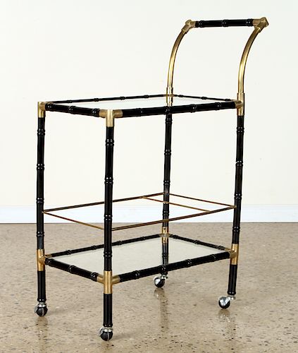 BRASS COCKTAIL CART MANNER OF BILLY HAINES C.1960