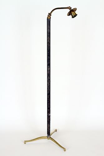 BRASS FLOOR LAMP MANNER OF JACQUES ADNET C.1960