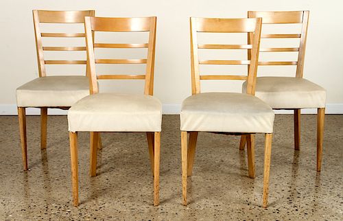 SET 4 SYCAMORE SIDE CHAIRS BY JEAN ROYER C.1940