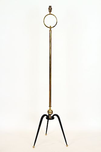 FRENCH BRASS IRON FLOOR LAMP MANNER ANDRE ARBUS