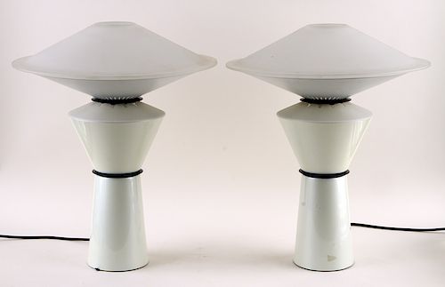 PAIR OF SIGNED RAMELLA FOR ARTELUCE GIADA LAMPS