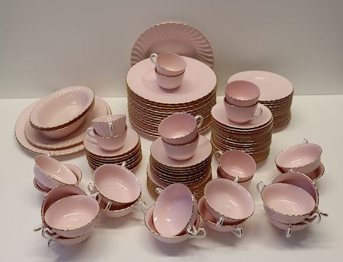 MINTON. Grouping of Pink Colored Bone China