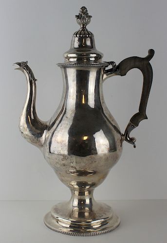 SILVER. John W. Forbes Coin Silver Teapot.