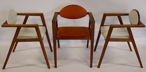 3 Midcentury Style Arm Chairs.