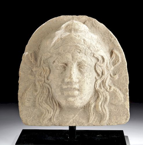 Greek Lucanian Terracotta Antefix of Maenad