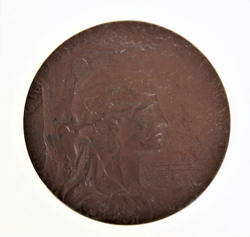 1900 French Bronze Medal Award