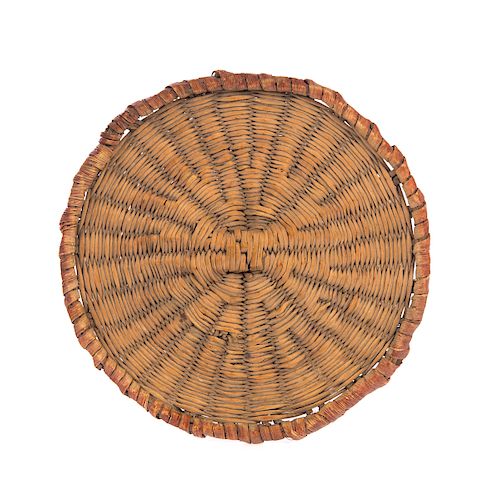 Hopi Rabbitt Brush Flat Basket Tray