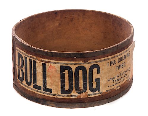 1898 Bull Dog Tobacco Bin & Tax Stamp