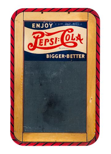 Pepsi Cola Tin Chalkboard Sign