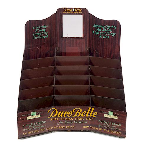 Duro Belle Tin Hair Net Advertising Store Display