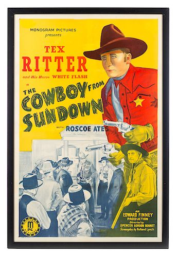 Tex Ritter Cowboy From Sundown Movie Poster