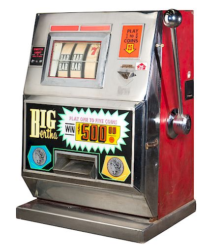 Antique 1950's Big Bertha 25c Slot Machine