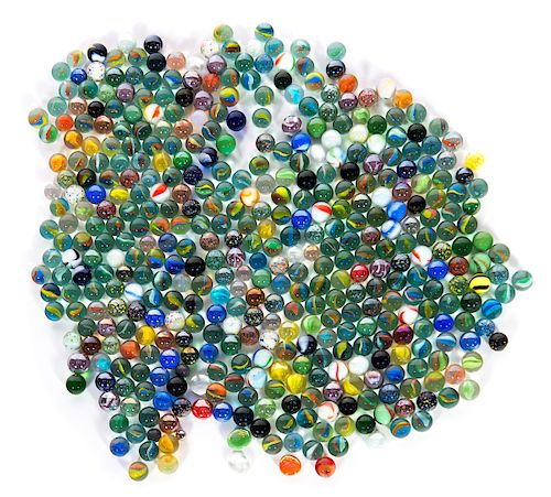 Large Grouping of Machine Made Marbles
