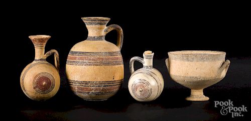 Four pieces of Cypriot pottery