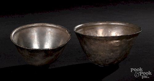 Two Greek silver bowls